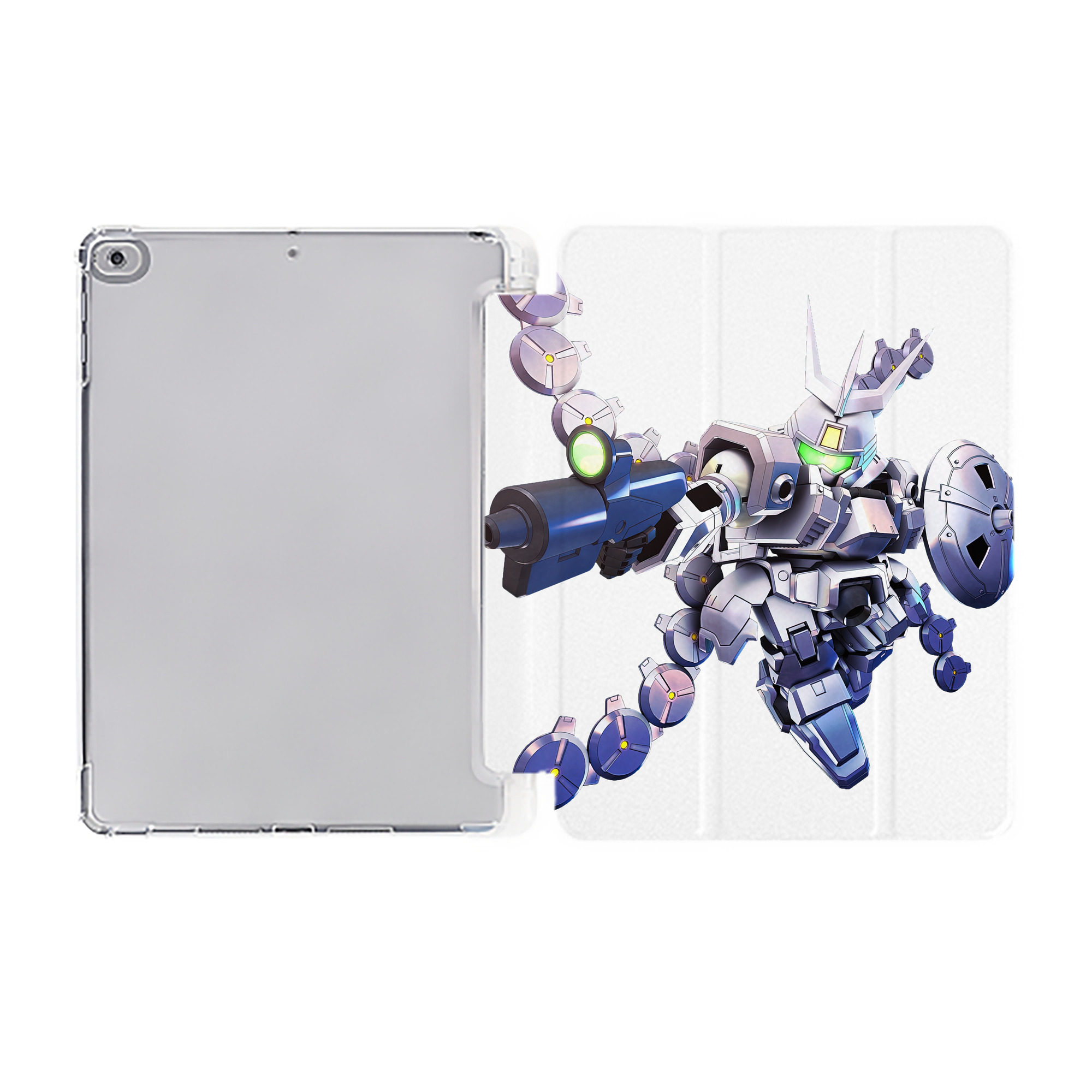 （画像用） 機動戦士ガンダム Mobile Suit Gundam IPad ケース ペン収納付き 三つ折りスタンド PUレザー×シリコン 対応機種9.5/10.5/10.9インチ